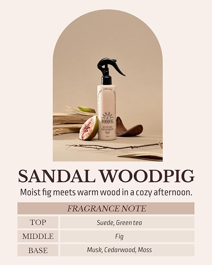 ODID Milk Protein Intensive No-Wash Treatment - Korean Hair Perfume Serum Spray - Cozy Wood & Fig Scent - Anti Frizz Detangler Mist for Curly, Dry & Damaged Hair, 6.76 fl.oz.