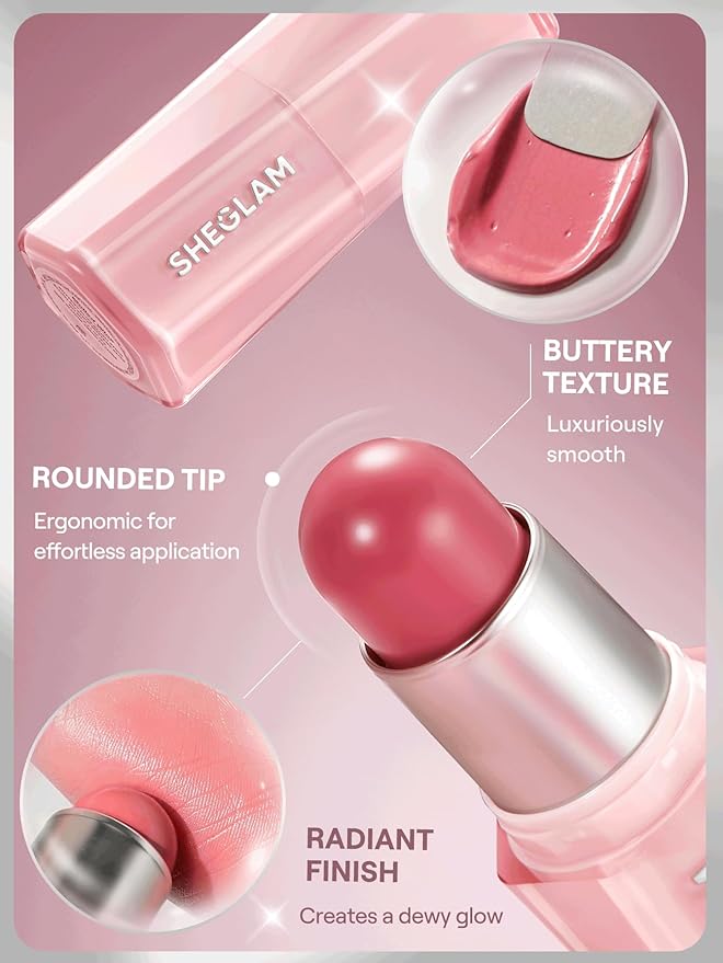 SHEGLAM Buttery Bliss Blush Stick Cream Milk Makeup Blush-Painted Peony