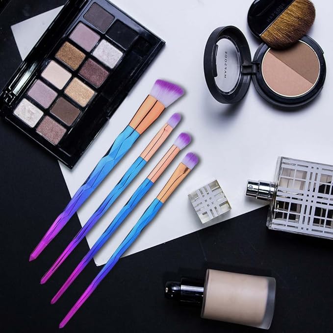 12 Pcs Makeup Brushes Set Premium Foundation Blending Blush Concealer Eye Face Lip Brushes for Powder Liquid Cream Complete Makeup Brushes Kit Synthetic Bristles