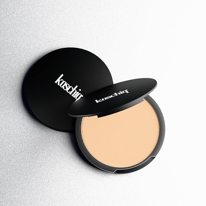 Koschiq Soft Matte Powder + Foundation – 2-in-1 Compact with Oil Control & Blurring Effect | 24hrs stay Longwear, Buildable Matte Finish | k-38. Light with warm olive undertone)