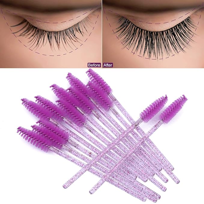 Tbestmax 1000 Disposable Mascara Wands Eyelash Brush Spoolies for Eyebrow Eye Lash Extension Colorful
