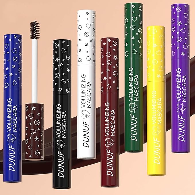 Black Mascara Waterproof Volumizing Lengthening Mascara Hypoallergenic Smudge-proof Liquid Lash Extensions mascara Curling Defining Long-wearing Multiplying, No Clumping Blackest (03#)