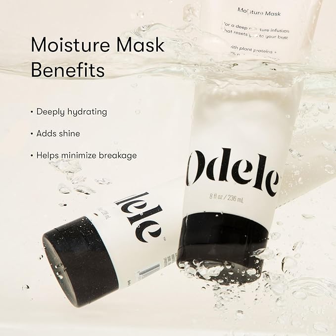 Moisture Hair Mask, Conditioner Treatment with Jojoba and Argan Oils for All Hair Types + Textures, 8 Fl Oz