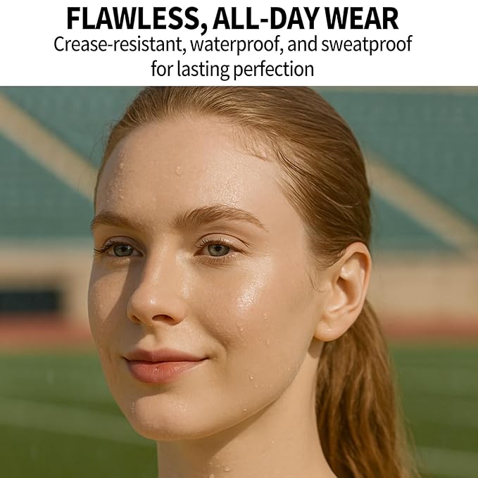Baked Luminous Pressed Powder–Glow-Infused Foundation,Highlighter & Setting Powder in One–Color-Correcting,Oil-Control,Long-Lasting Coverage for All Skin Tones 01