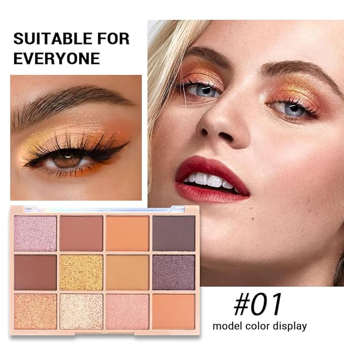 SUAKE Neutral Eye Shadow Palette,Nude Pink Champagne Naked Cream Eyeshadow Palette,Make Up Pallets for Women, Highly Pigmented Long Lasting Naturing-Looking,Blendable,Vegan