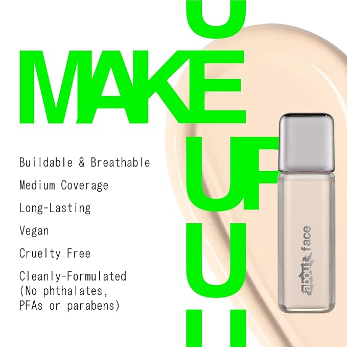 about-face THE PERFORMER Skin-Focused Foundation F1Warm – Medium Coverage, Long-Wear, Breathable & Buildable Base – Clean, Vegan, Hydrating Formula with Blue Agave & Chlorella – 1.08oz