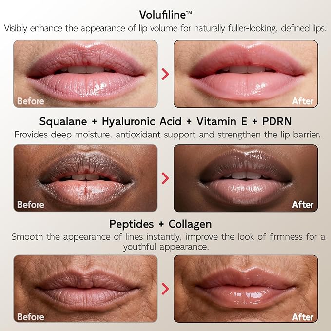 YouthVibe Hydrating Lip Primer & Plumper Gloss - 5% Volufiline™, Squalane, Shea Butter, Collagen, Peptide & PDRN - Plumping, Anti-Aging, Nourishing Lip Care for Smoother, Softer Lips