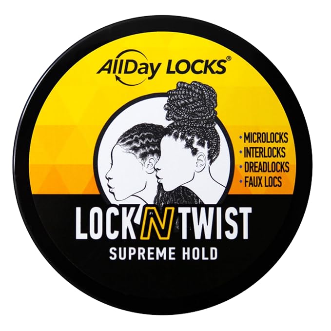AllDay Locks Lock N Twist (5 oz) | Supreme Hold, No Frizz or Flaking | Hydrating, Nourishing Loc Booster | Grape & Avocado-Infused | Lock & Twist Braids, Locks, Twists, Cornrows | 5 oz