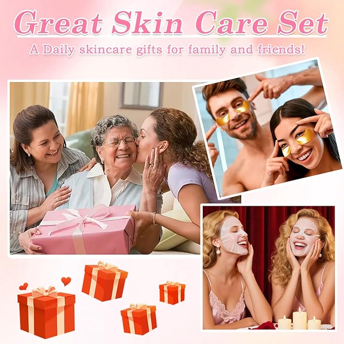 90 PCS Spa Party Supplies for Girls Women, Spa Party Favors Include Face Masks Skincare, Hand Cream, Lip Balm, Lip Mask and Under Eye Patches, Hair Band, Spa Birthday Sleepover Party Supplies