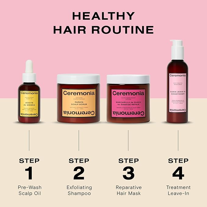 Ceremonia Guava Hair Mask Color Protection and Damage Repair with Agave, 1.69 fl. oz. | 50 ml.