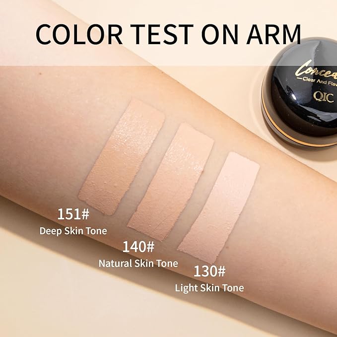 Multi-Use Pot Concealer Full Coverage - Under Eye Concealer waterproof no Transfer, for Dark Circles, Blemishes, Makeup Brightens for Sensitive Skin, Light Skin Tone 0.53 Oz