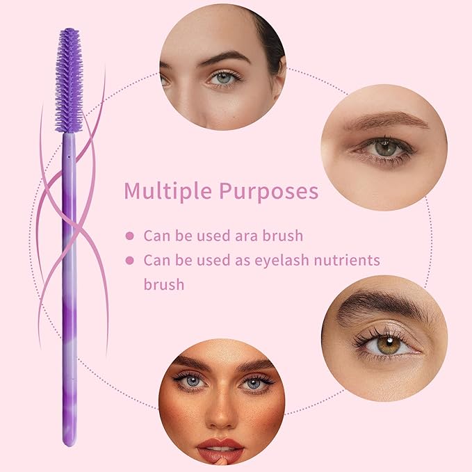 Disposable Silicone Eyelash Mascara Brushes Wands Applicator Eyebrow Brush Makeup Tool Kit Set Tool Bulk