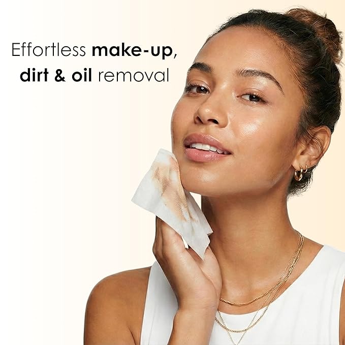 Global Beauty Care Hydrating Makeup Remover Wipes - Gentle Daily Facial Cleansing Wipes for Sensitive Skin, Coconut Infused With Vitamin A, C, & E For Radiant Skin, Travel-Friendly, 60 Count (1-Pack)