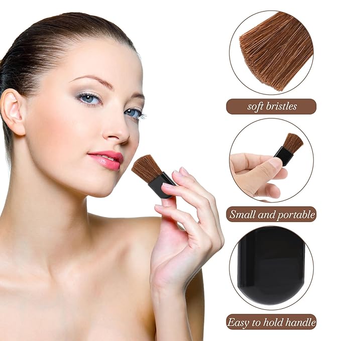 30Pcs Disposable Makeup Brushes Mini Cosmetic Brush Set - Portable Powder Brush for Loose Powder, Foundation, Blush - Beauty Tool for Mixing Liquid, Cream or Cosmetics