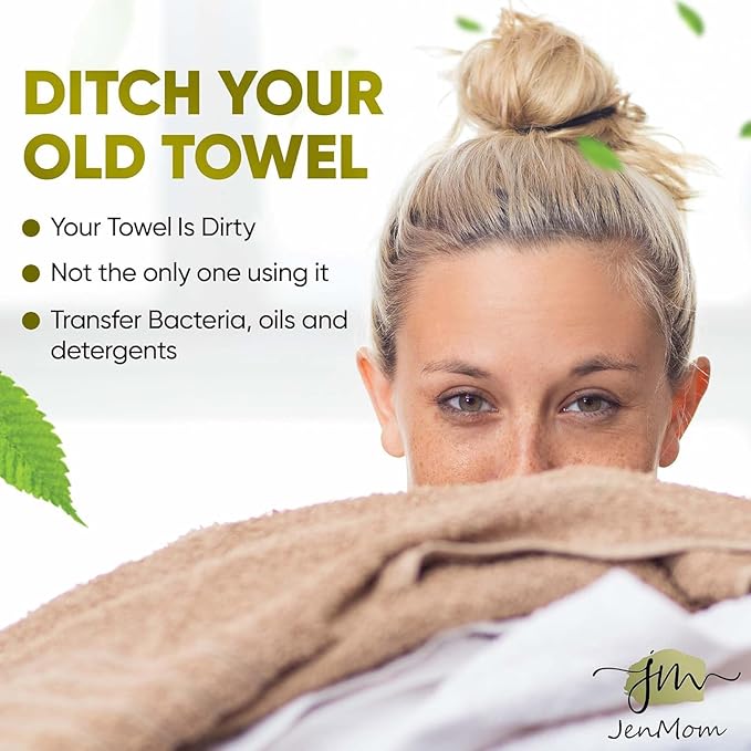 Disposable Face Towels – 100 Count (2 x 50 Boxes) XL 10”x12” Biodegradable Dry Wipes | Ultra Soft, Lint-Free, Dual-Texture Face Cloths | Chemical-Free, Fragrance-Free Facial Towels for Sensitive Skin