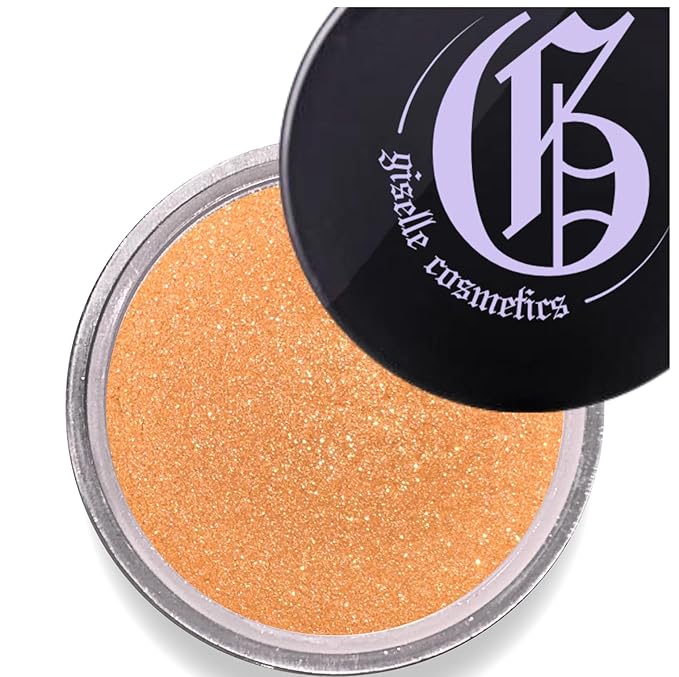 Gold Mustard Organic Eyeshadow Palette - High Pigment Loose Mineral Eye Shadow, Non-Toxic Talc-Free Makeup, Shimmering Copper & Bronze, Iridescent Glitter & Baked Powder