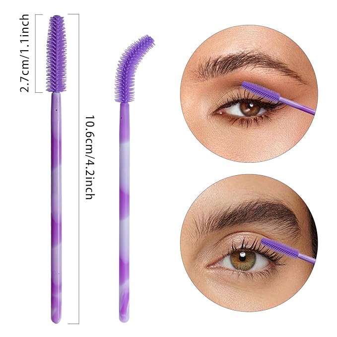 Disposable Silicone Eyelash Mascara Brushes Wands Applicator Eyebrow Brush Makeup Tool Kit Set Tool Bulk