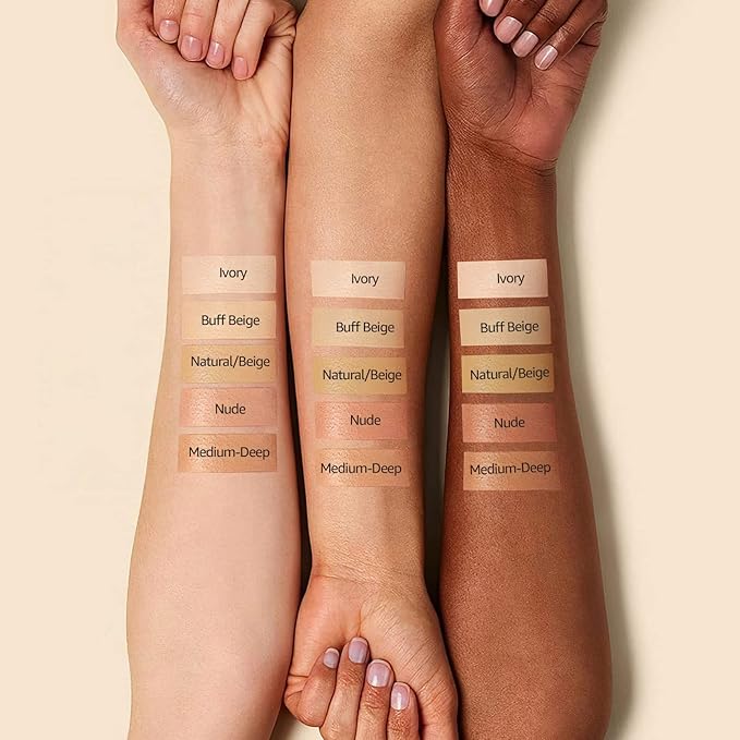 Mushroom Head Air Cushion CC Cream - BB Cream Foundation Makeup Moisturizing Concealer Long-Lasting, Cushion Foundation Full Coverage Self Adjusting for Mature Skin & All Skin Types (Buff Beige)
