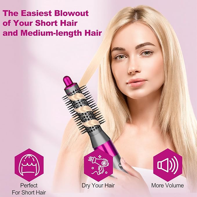 Small Round Volumizng Brush Attachment for Dyson Airwrap HS01 HS05 HS08, 20MM Smaller Tiny Round Brush Volume Boost Short to Medium Length Hair, Bangs to Creates Defined Bouncy Curls