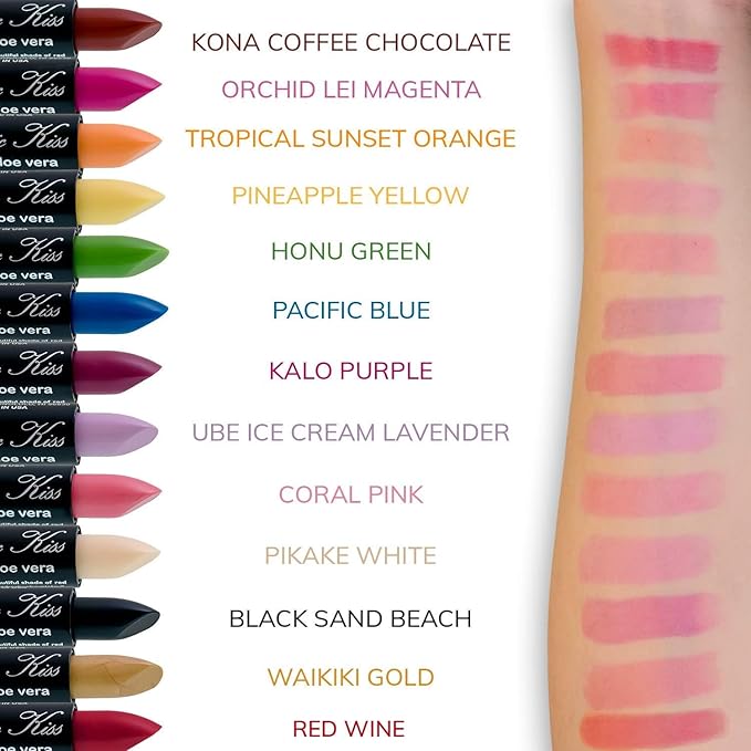Magic Kiss Color Changing Matte Lipstick set, Long Lasting Nutritious Lips Moisturizer Magic Temperature Color Change Lip Balm with Aloe Vera PH Lipstick MADE IN USA (2 Pack - Green & Black)