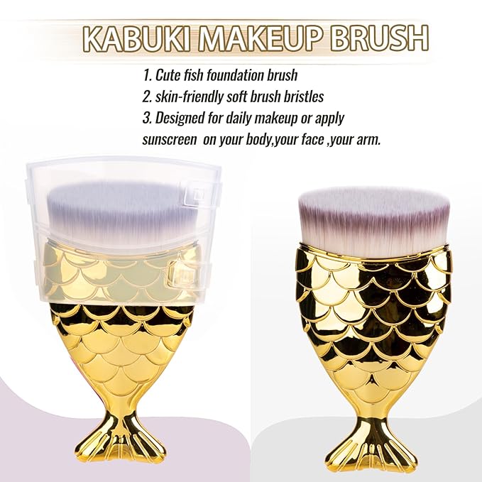 UNIMEIX Sunscreen Brush for Face Kabuki Brush Sunscreen Applicator for Kids Foundation Makeup Brushes for Liquid Foundation Powder Cream Contour Buffing Stippling Blending