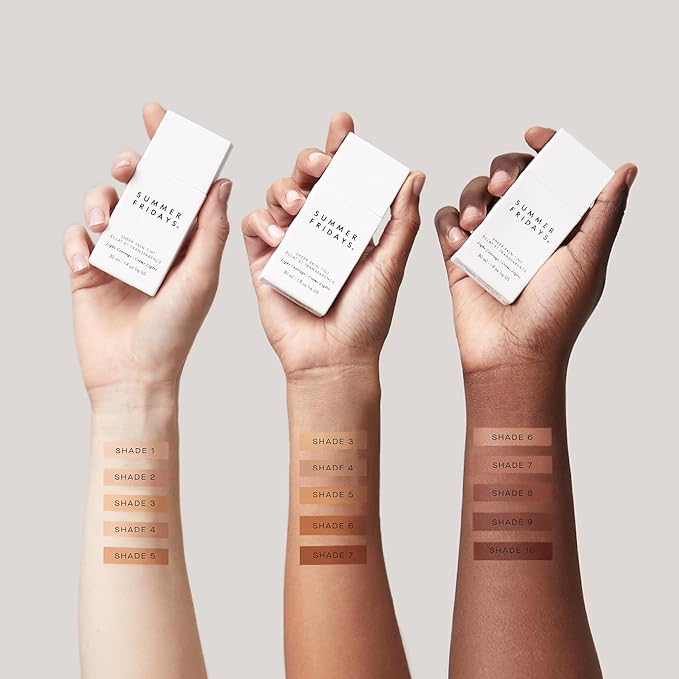 Summer Fridays Sheer Skin Tint - Skin Tint with Hyaluronic Acid - Helps Diminish Uneven Skin Tone - Sheer to Light Coverage - Shade 5 - Medium with Warm Neutral Undertones (1 Fl Oz)