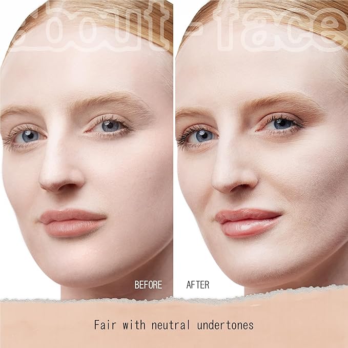 about-face THE PERFORMER Skin-Focused Foundation F1Neutral – Medium Coverage, Long-Wear, Breathable & Buildable Base – Clean, Vegan, Hydrating Formula with Blue Agave & Chlorella – 1.08oz