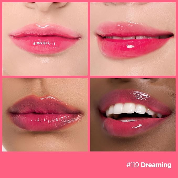 Laka Fruity Glam Lip Tint Mini, Glowing Lip Stain with Wide Color Spectrum, Hydrating & Lightweight Texture, Long-Lasting Bold Stain, Non-Sticky, Vegan, K-Beauty (119 Dreaming)