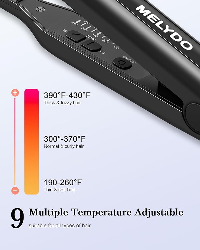 Pencil Flat Iron, 3/10" Small Flat Irons for Short Hair, Mini Hair Straightener with Adjustable Temperature for Edges Pixie Cut and Bangs, Tiny Hair Straightener, Auto Shut Off