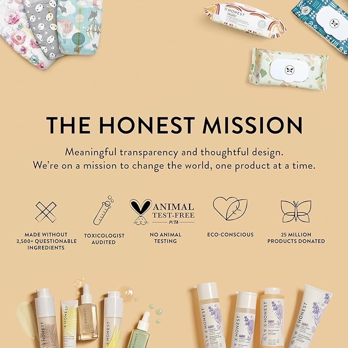 The Honest Company Hydrating Face + Body Lotion | Fast Absorbing, Naturally Derived, Hypoallergenic | Lavender Calm, 8.5 fl oz