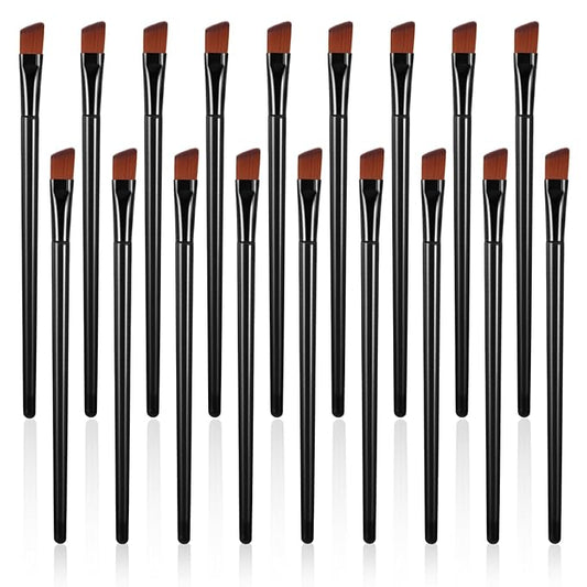 100 PCS Angled Eyeliner Brush Set, Eyebrow Brush Flat Eyebrow Tint Brushes Flat Eyebrows Tint Brushes Ultra Thin Makeup Brushs Fine Slanted Eyebrows Brushs Applicator Eye Makeup BrushApplicator