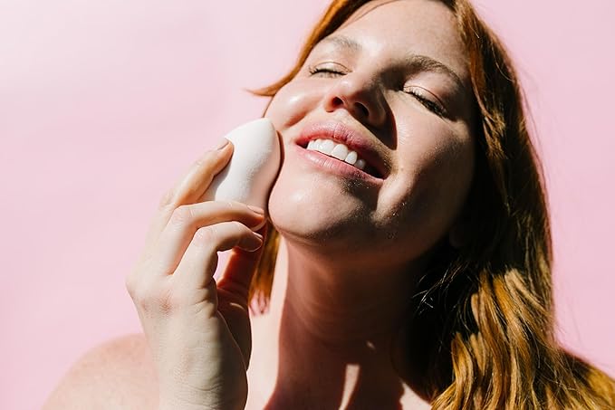 Pure Luxury Makeup Sponge Duo set, Beauty Blender Sponge for Liquid & Powder, Flawless Foundation Sponge & Makeup Applicator, Soft & Reusable Beauty Sponge, Non-Latex & Dye-Free