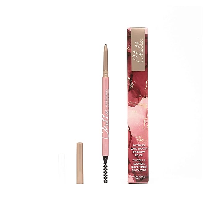 Chella Eye Brow Pencil – Easy-to-Use Brow Definer for Shaping, Filling & Blending – Long-Wear Dark Brown Eyebrow Pencils for Women with Precise Tip (Dark Brown)