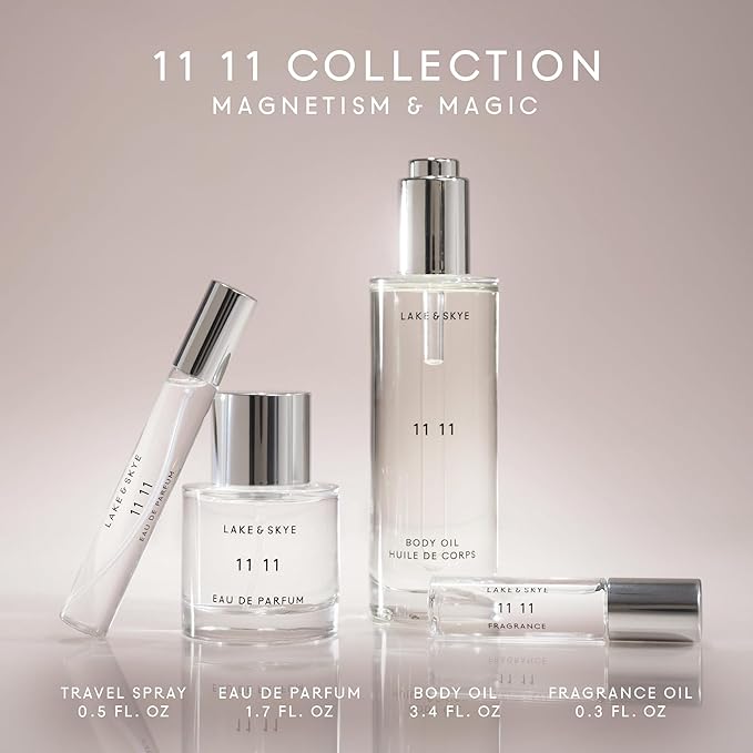 Lake & Skye 11 11 Body Oil, 3.4 fl oz (100 ml), Hydrating with Vitamin E & Almond Oil - Sheer & Uplifting Scent