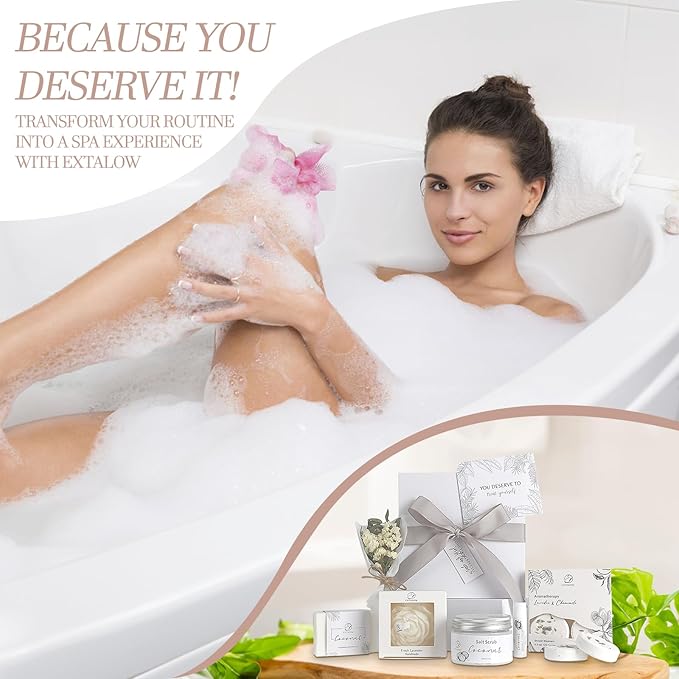 Spa Gifts for Women Bath and Body Gift Basket Christmas Gifts Coconut Lavender Home Spa Set Self Care Gift for Mom Sister Her Wife Birthday Gifts Spa Kit Care Package Thank You Gift