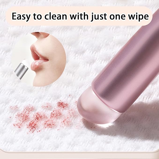 2PCS Silicone Lip Brushes, Lip Applicator, Makeup Brush for Concealer, With Gradient Color Handle（Pink + Purple）