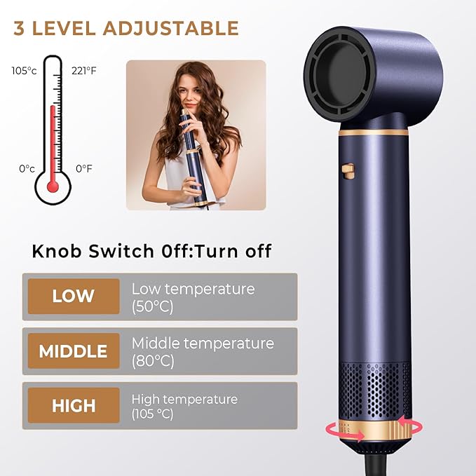 5 in 1 Hair Dryer Brush Set, Negative Ion Blow Dryer Brush Upgrade Hot Air Brush Air Styler Curling Wrap Air Curler, Curling Iron Hair Styling Tools As A Gift for Straight/Curl/Drying/Smoothing