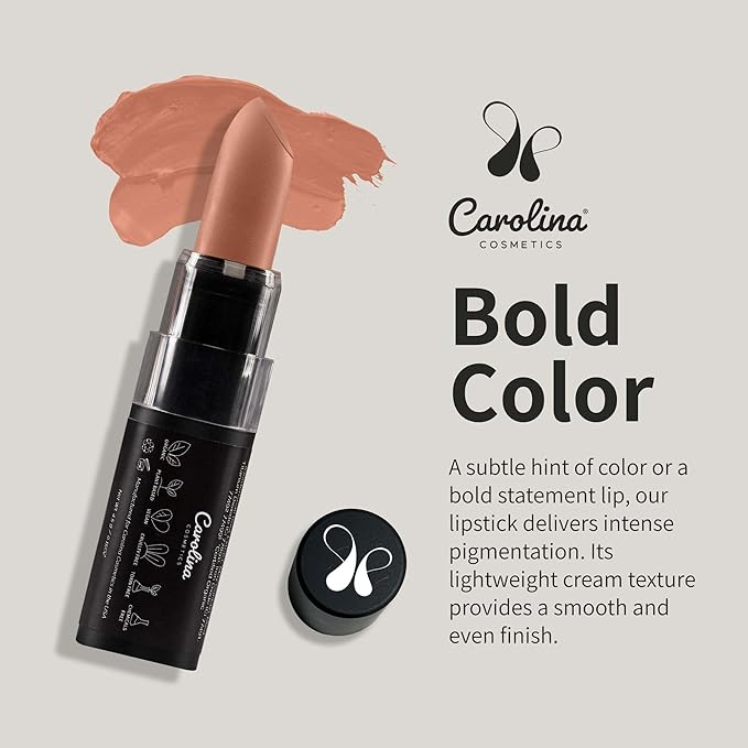 Plant-Based Moisturizing Lipstick - Cozy Shade 0.15oz- Hydrating with Cocoa Oil, Gluten-Free, Vegan, Non-GMO, Paraben-Free - Lightweight Cream Texture