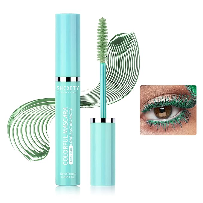 Green Mascara Makeup, Volumizing, Lengthening, Defining, Multiplying, Smudge-Proof Formula, Long-Lasting Curl Eye Makeup