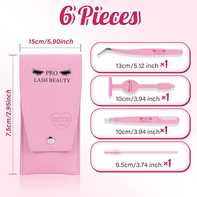 Lash Applicator Tool DIY Eyelash Extension Tweezers Kit Eyelash Applicator Tool (3 pcs)
