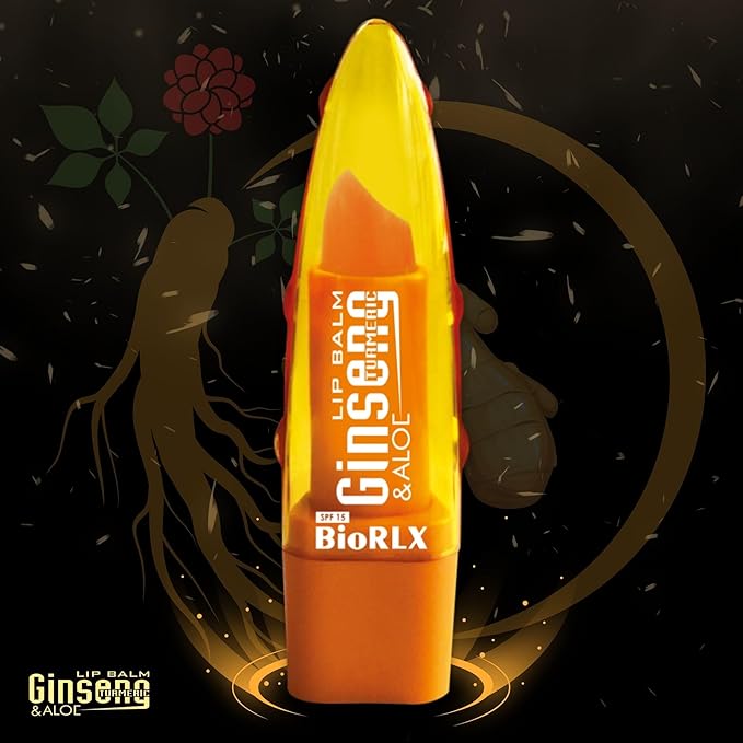 BioRLX Ginseng Infused Lip Balm - Revitalizing Lip Care for Softer, Healthier Lips (Ginseng, 0.12 Ounce (Pack of 1))