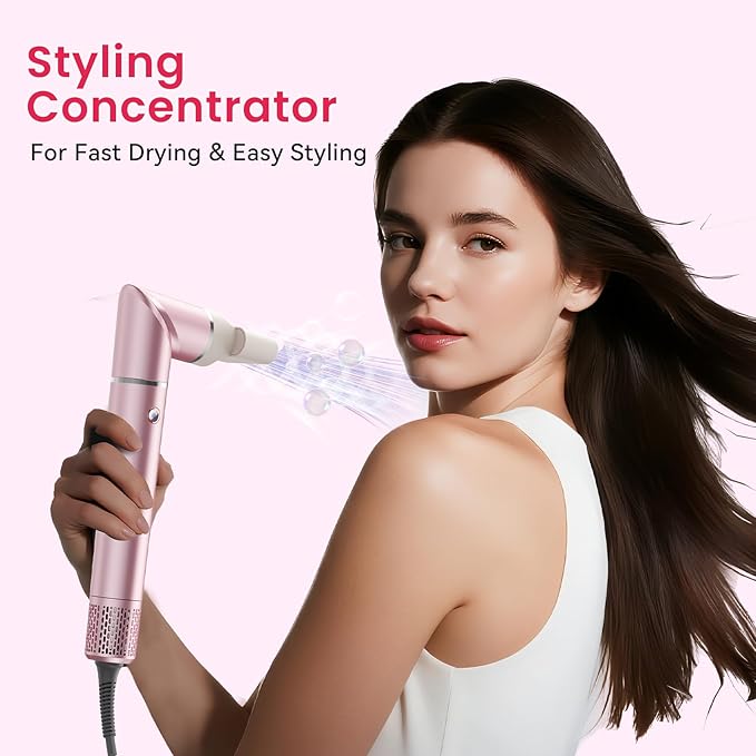 Fentgo 3 in 1 Hot Air Styler - Professional Hair Dryer Brush with No Heat Damage, High-Speed Negative Ionic Hair Dryer, Frizz-Free Blow Dryer Brush for Drying Volumizing Straightening