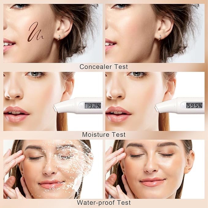 Mushroom Head Air Cushion CC Cream - BB Cream Face Makeup for Mature Skin, Moisturizing Cover Balm Foundation & Long-Lasting Color Correcting Concealer, Even Skin Tone for All Skin Types (Buff Beige)