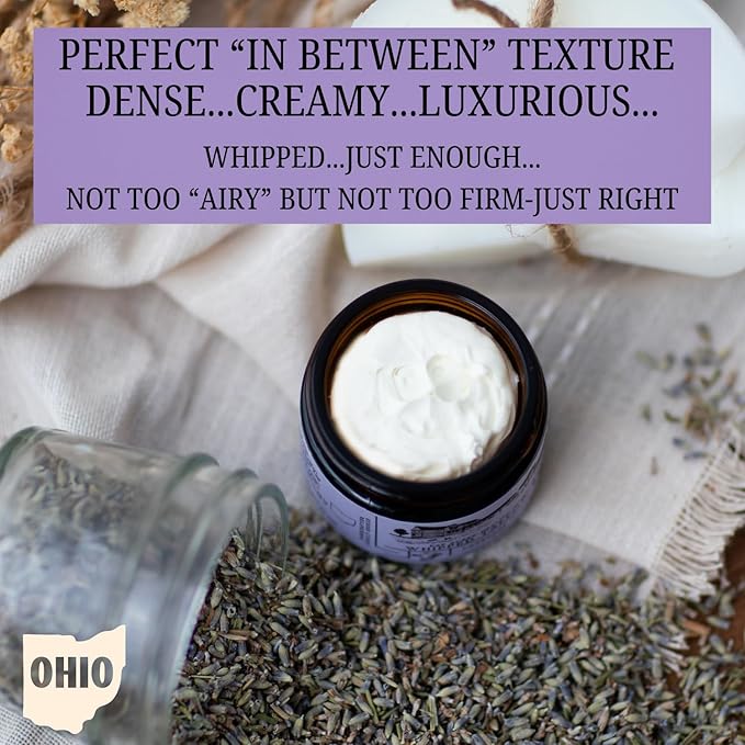 Lavender Infused 100% Grass-Fed Whipped Tallow Balm & Organic Jojoba Oil, Face and Body Moisturizer for Dry, Sensitive Skin, Eczema, (Lavender Infused)
