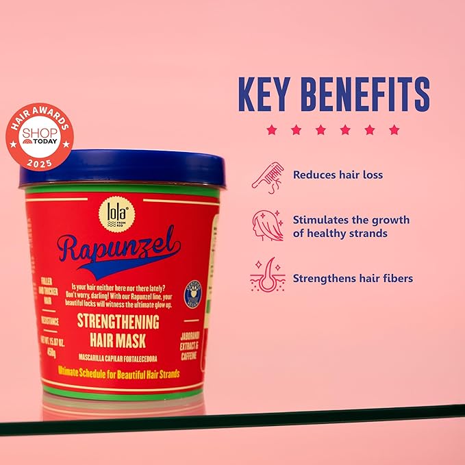Lola From Rio - Rapunzel - Strengthening Hair Mask For Hair Growth Simulation, Reduces Hair Loss, Restores Shine, For all Hair Types 15.87 Fl Oz