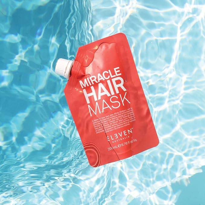 ELEVEN AUSTRALIA Miracle Hair Mask Deep Conditioning Treatment for Dry, Damaged Hair, Restores Moisture, Strength, and Shine, Nourishing Formula with Aloe Vera and White Mulberry - 6.8 Fl Oz