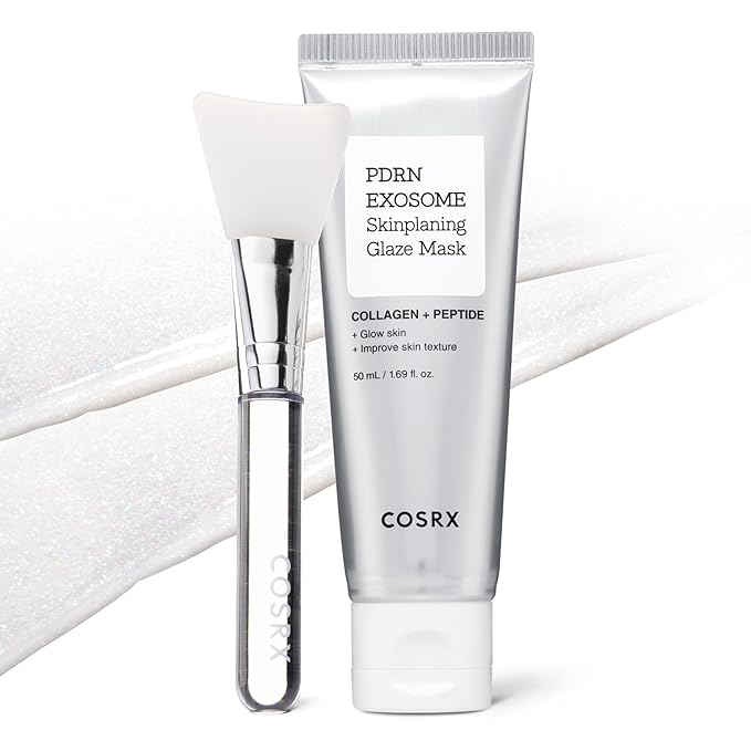 COSRX PDRN Exosome Skinplaning Glaze Mask for Face with Salmon DNA PDRN & Exosome, Overnight Wrapping Mask for Glass Skin, 1.69 fl. Oz, Korean Skin Care