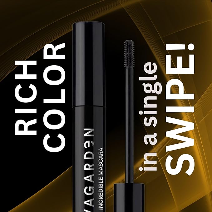 Incredible Waterproof Mascara for Women - Volumizing & Lengthening Mascara for Women - Enhance Defining, Lifts and Strength for Fuller Eyelashes - Long Lasting Smudge Proof Makeup - 0.3 oz