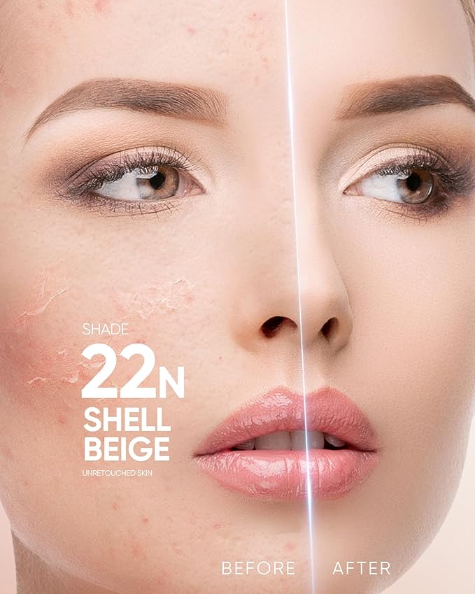 Full Coverage Cushion Foundation, Weightless, Skin Fit, Satin Glow Finish, Oil-Control Waterproof Foundation, Sweatproof Flawless BB Cream CC Korean Makeup