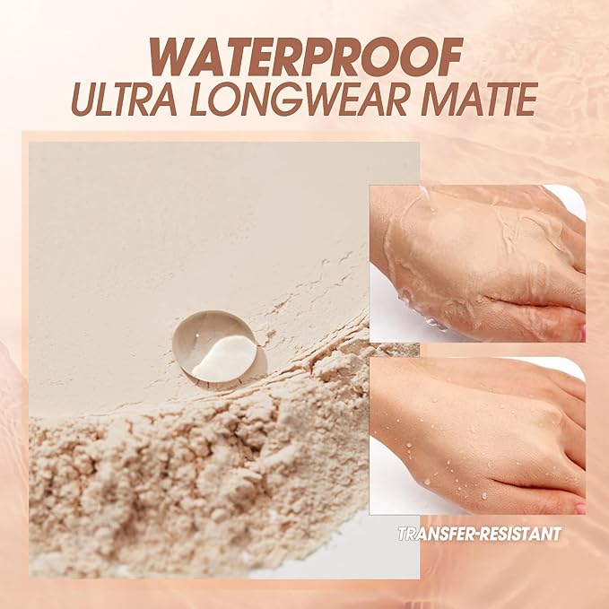 Oil Control Face Pressed Powder,Matte Smooth Flawless Setting Powder Makeup,Waterproof Long Lasting Finishing Powder,Cruelty Free Lightweight Face Cosmetics,0.35Oz (#1-CLASSIC IVORY)